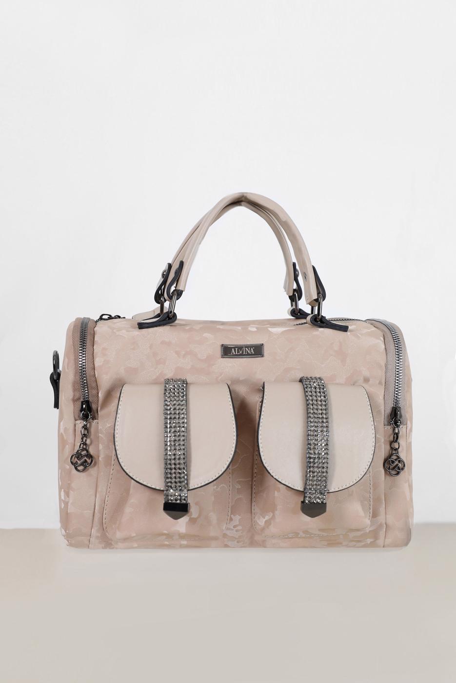 Vêtements hijab VISON SAC À MOTIFS GEMMES ALVİNA 6010