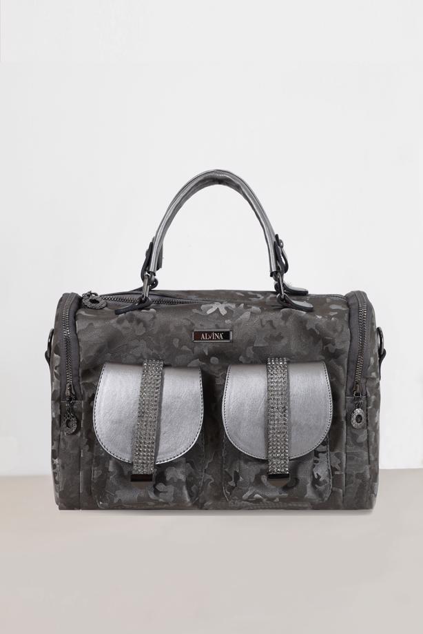 Hijab clothing BEIGE ALVİNA PATTERNED GEM DETAIL BAG 6010  - TRENDTESETTÜR