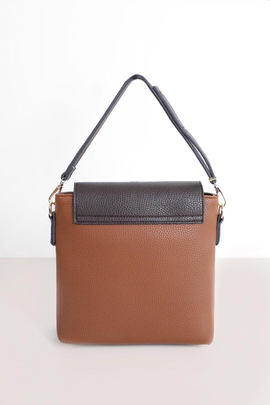 Tesettür giyim TABA ALVİNA KEMER DETAYLI ÇANTA 9032 