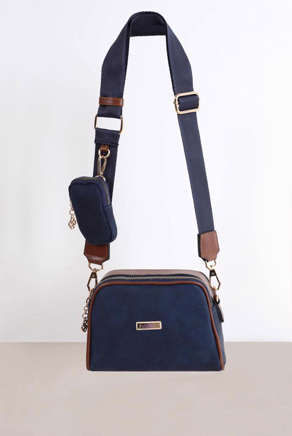 Tesettür giyim LACİVERT ALVİNA CÜZDAN DETAYLI ÇANTA 9036 