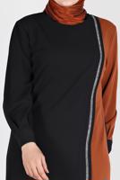 Vêtements hijab BRUN ALVINA ROBE À RAYURES T 20193 