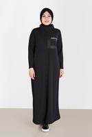 Vêtements hijab NOIR ROBE À FRANGES ALVINA T 20197