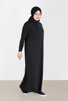 Vêtements hijab NOIR ROBE À FRANGES ALVINA T 20197