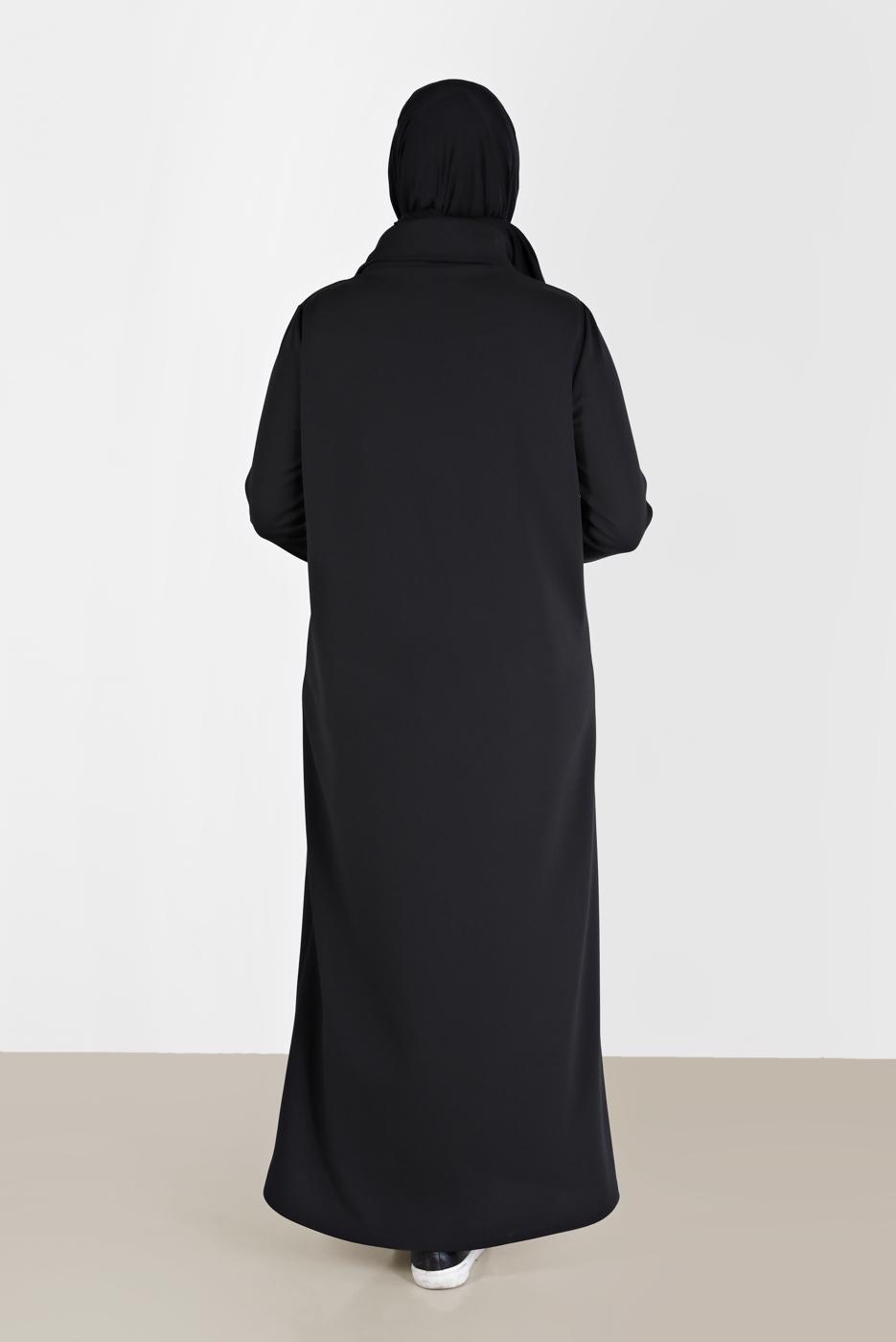 Vêtements hijab NOIR ROBE À FRANGES ALVINA T 20197