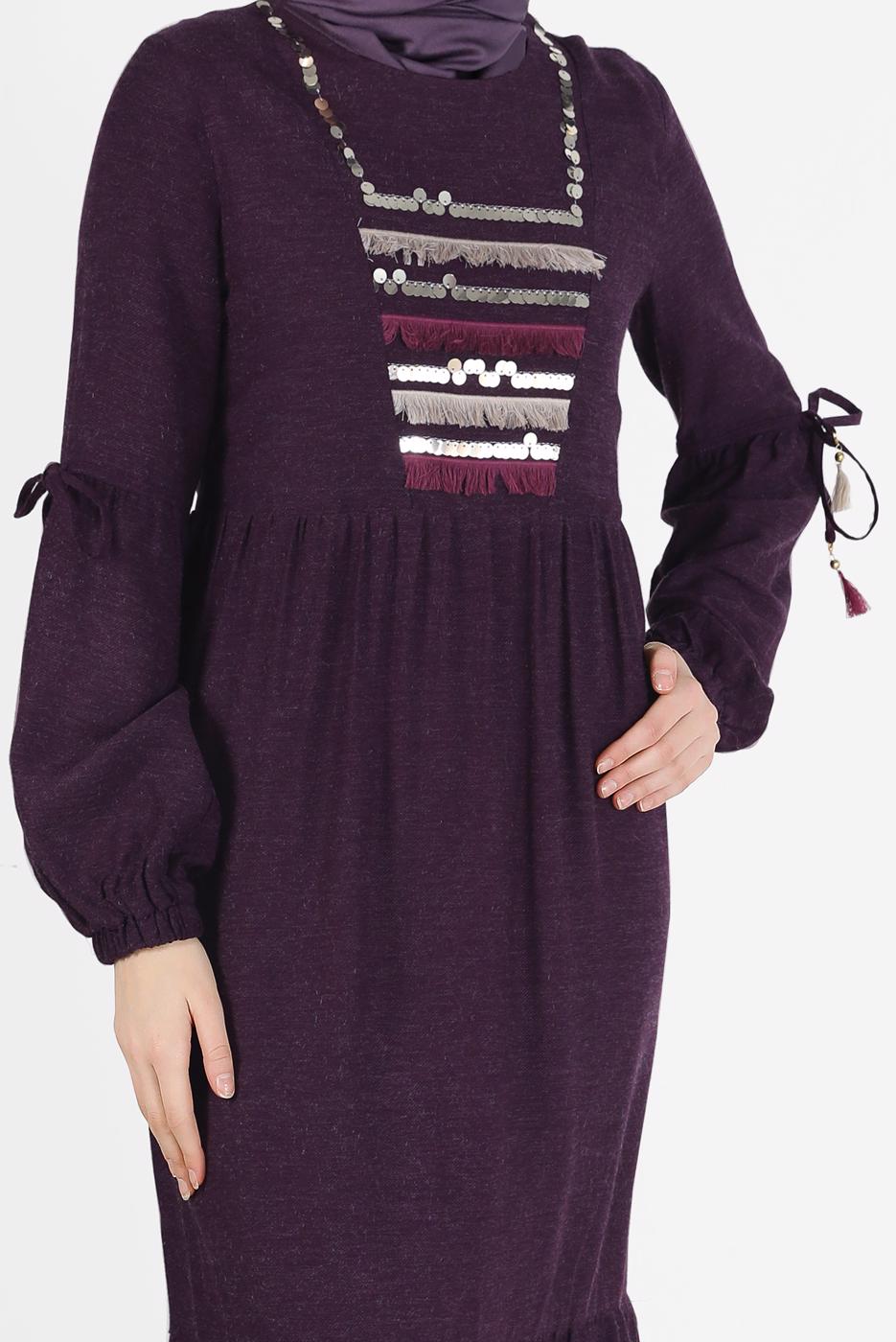 Vêtements hijab POURPRE ROBE À SEQUINS 40118