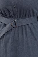 Tesettür giyim LACİVERT ALVİNA KEMERLİ GÖMLEK YAKA ELBİSE T 42268