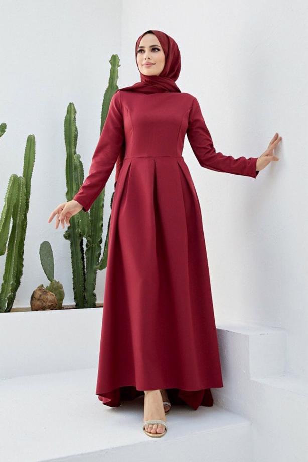 Vêtements hijab  PLEAT DETAIL DRESS 50001  - TRENDTESETTÜR