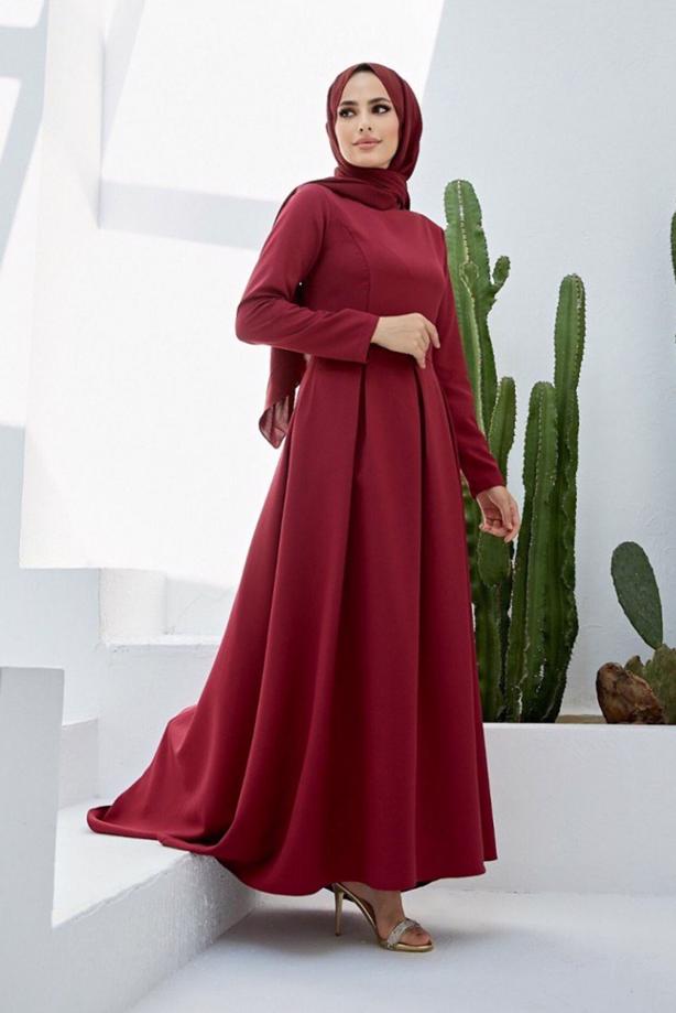 Vêtements hijab  PLEAT DETAIL DRESS 50001  - TRENDTESETTÜR