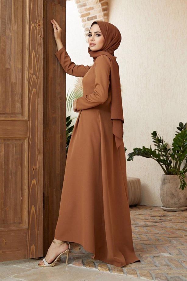 Vêtements hijab  PLEAT DETAIL DRESS 50001  - TRENDTESETTÜR