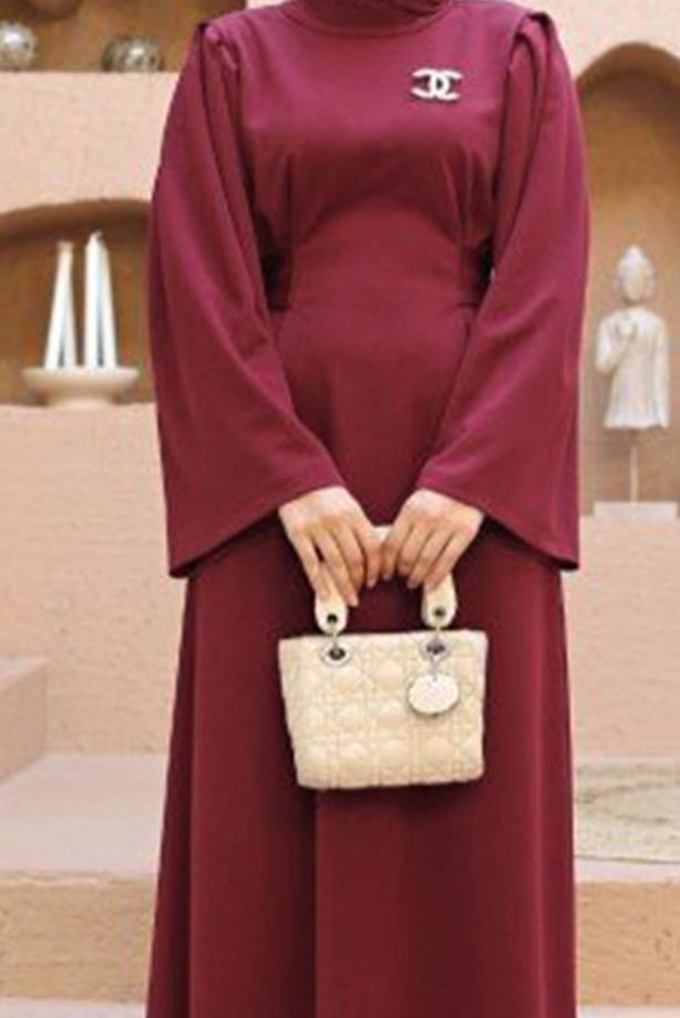 Vêtements hijab  WIDE CUT SLEEVE DRESS 60001  - TRENDTESETTÜR
