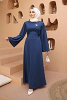 Vêtements hijab BLEU MARINE ROBE À MANCHES LARGES 60001