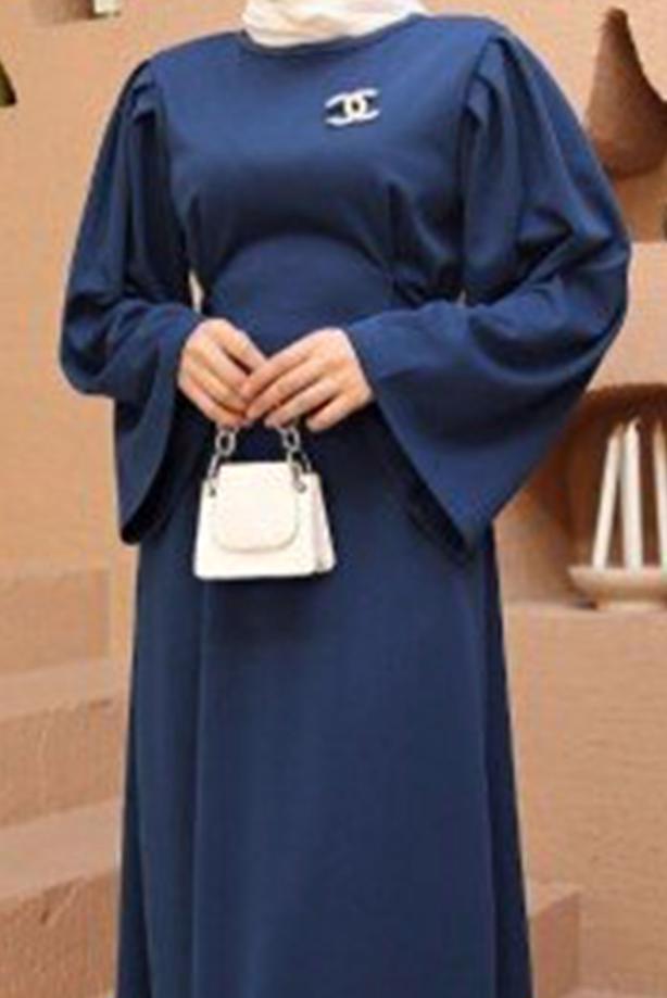 Vêtements hijab  WIDE CUT SLEEVE DRESS 60001  - TRENDTESETTÜR