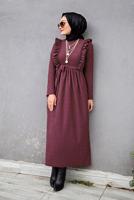 Vêtements hijab ROSE ROBE CEINTURÉE À VOLANTS 7066