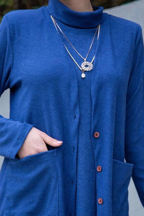 Vêtements hijab  POCKET DETAIL 2-PIECE DRESS 7608  - TRENDTESETTÜR