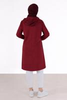 Hijab clothing CLARET RED ALVINA EYELET DETAILED TRACKSUIT TUNIC T 42440