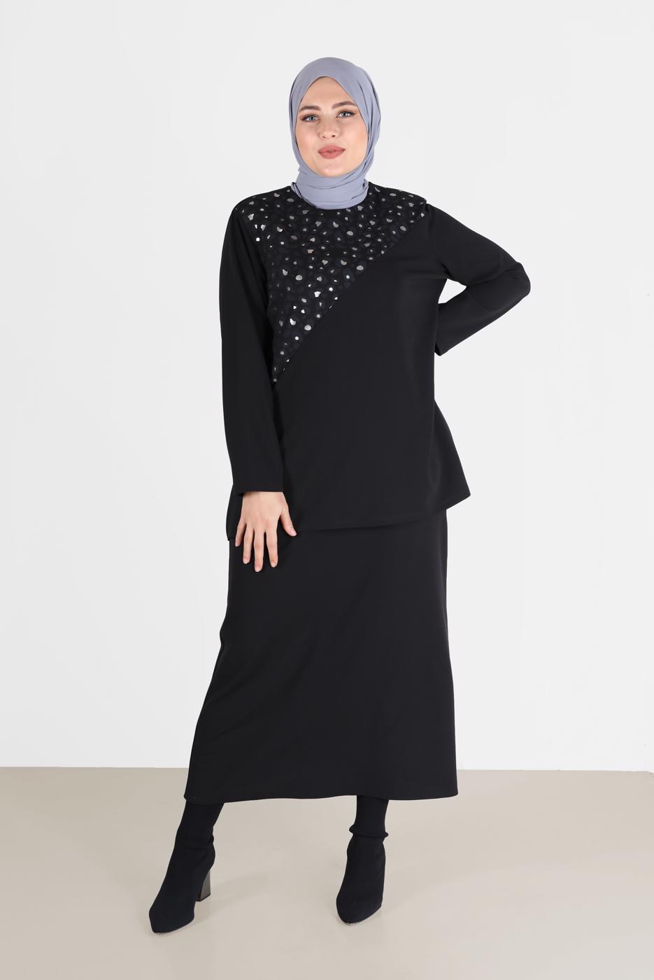 Vêtements hijab NOIR COSTUME JUPE ALVINA T 20192
