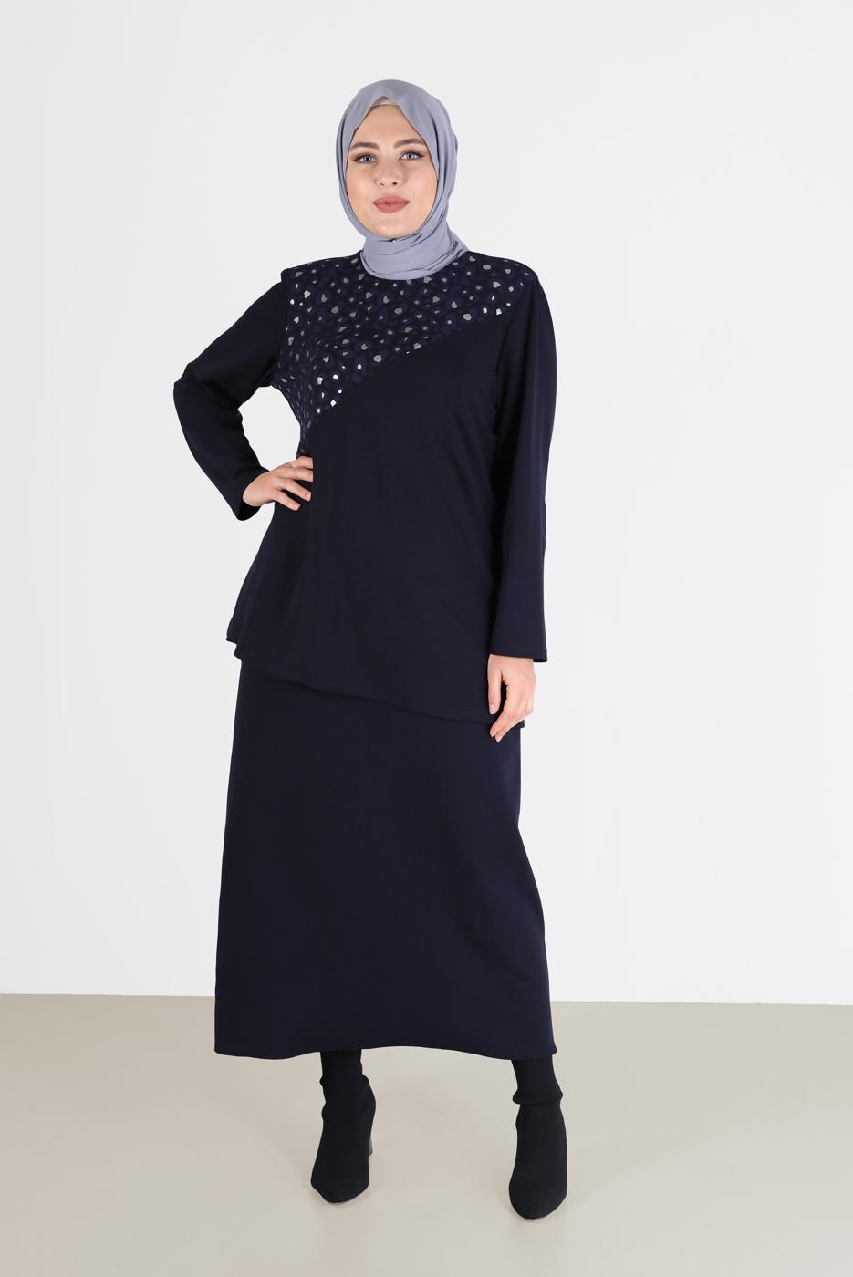 Vêtements hijab BLEU MARINE COSTUME JUPE ALVINA T 20192