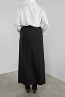 Vêtements hijab NOIR JUPE COUPE A FERMETURE ÉCLAIR ALVİNA 60132