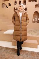 Vêtements hijab TABA MANTEAU MATELASSÉ À CAPUCHE AVEC PRESSION 8503