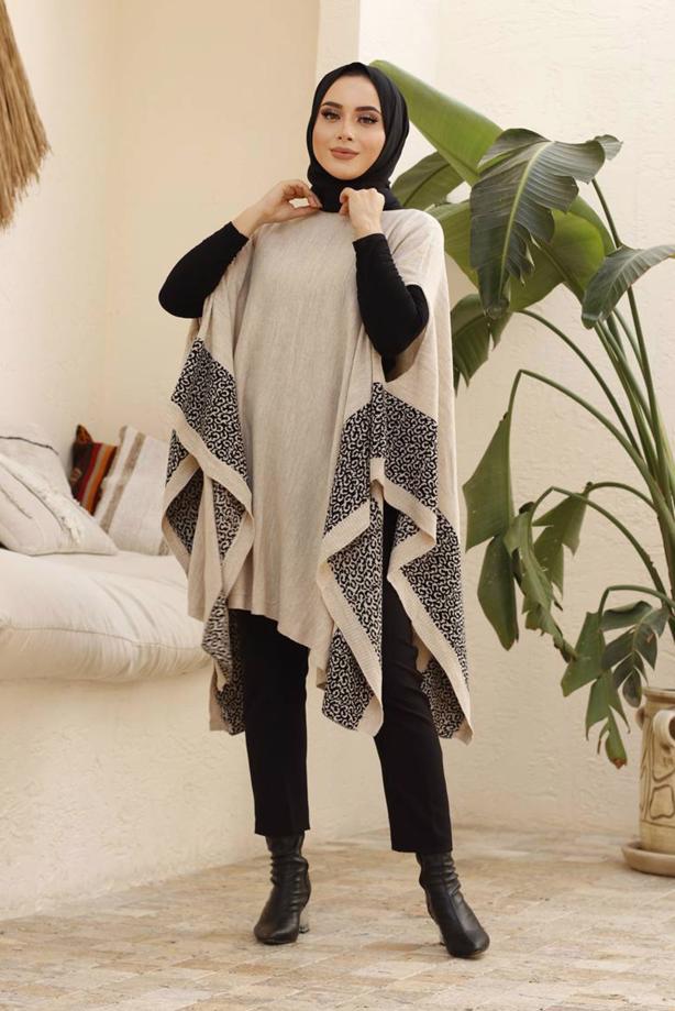 Hijab-Kleidung  LEOPAR DESEN DETAYLI PANÇO T 00001  - TRENDTESETTÜR
