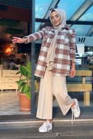 Vêtements hijab BEIGE PANTALON EN CRÊPE T 1001