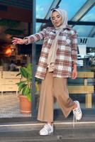 Vêtements hijab BRUN PANTALON EN CRÊPE T 1001