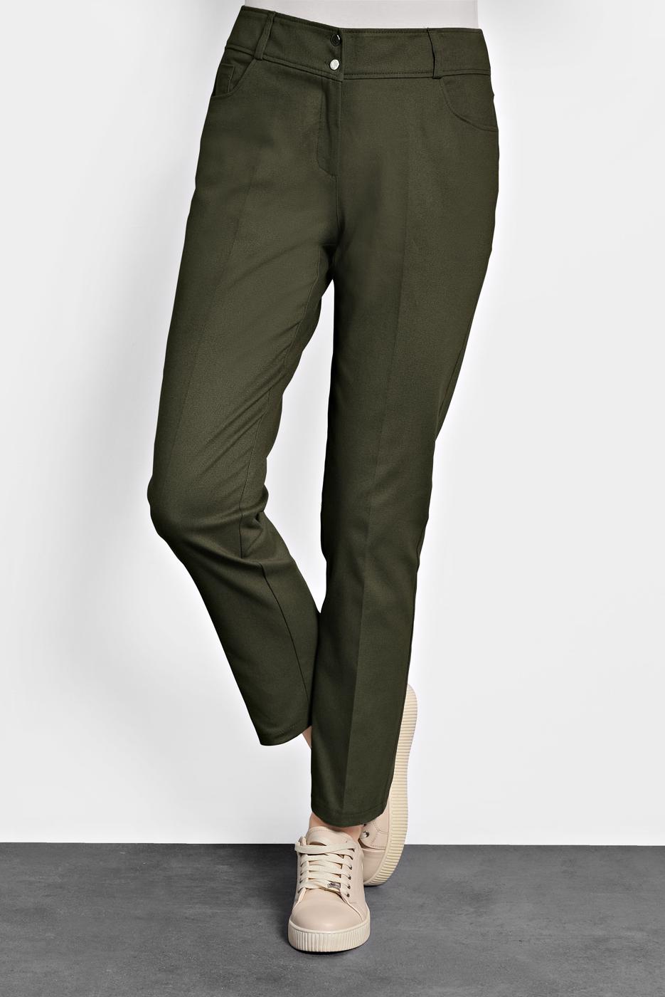 Tesettür giyim HAKİ ALVİNA KLASİK PANTOLON 70021	