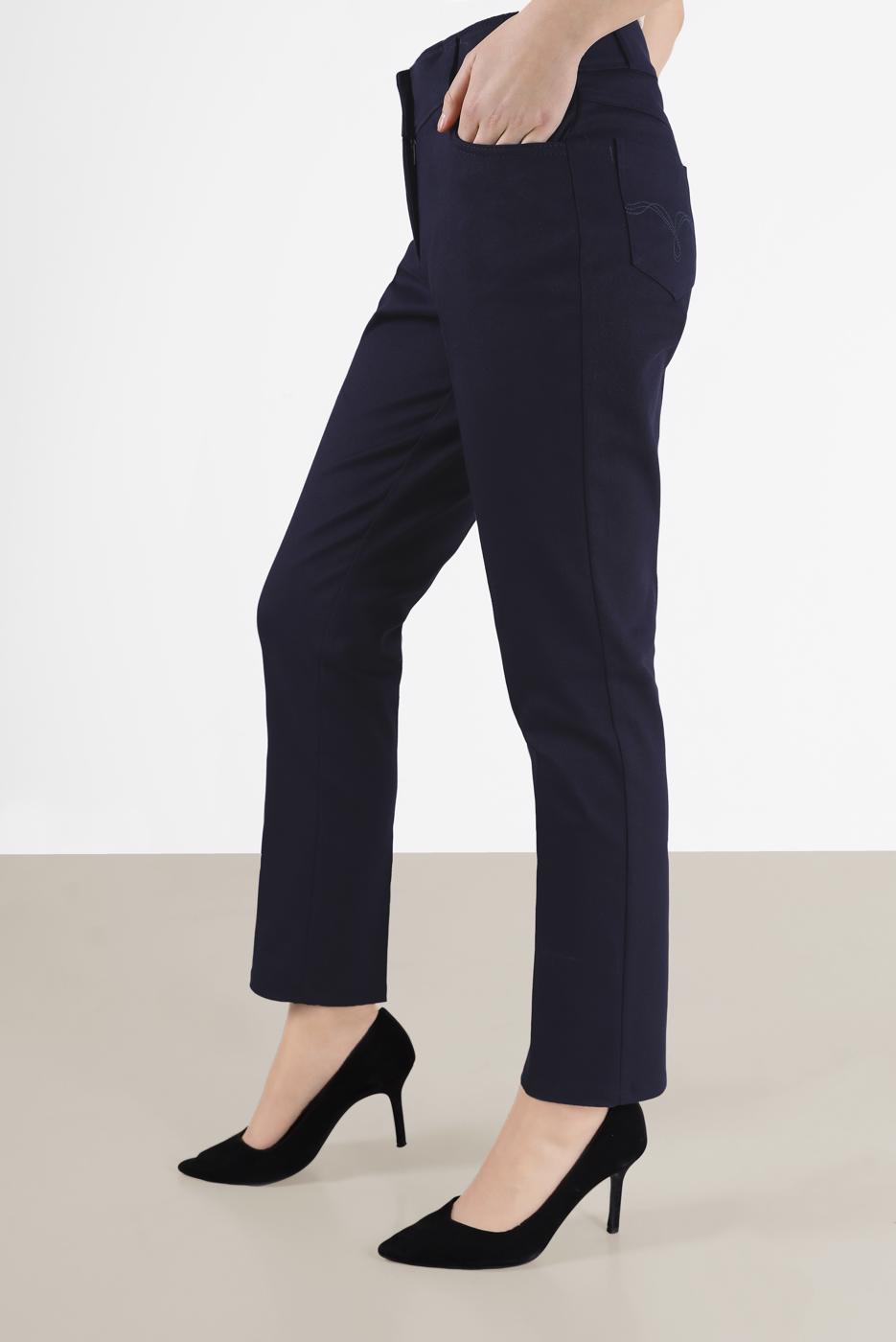Hijab clothing NAVY BLUE ALVİNA CLASSIC TROUSERS 70021 