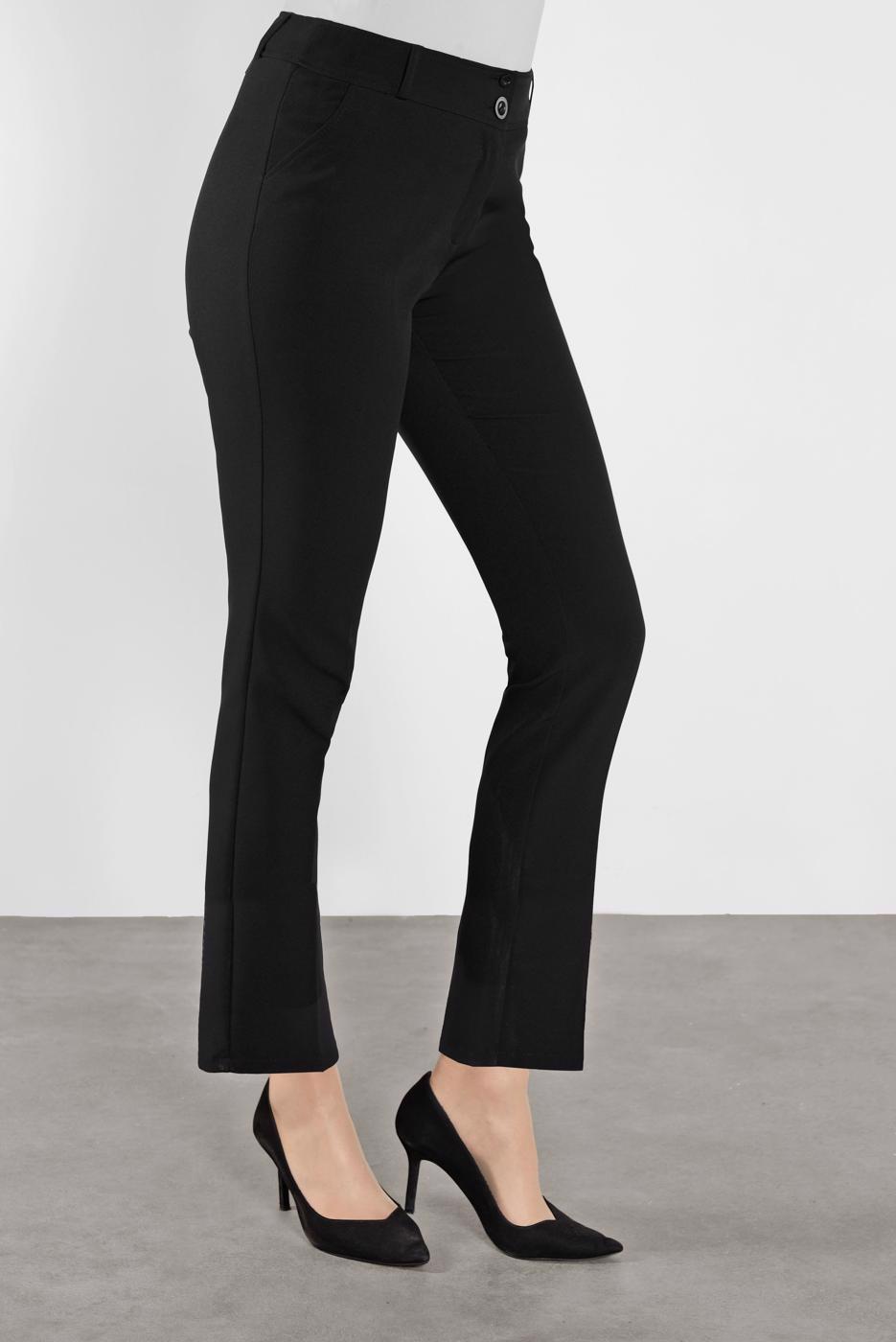 Tesettür giyim SİYAH ALVİNA KLASİK KESİM PANTOLON 70127 