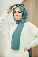 Hijab clothing BLUE COTTON SHAWL 3010 