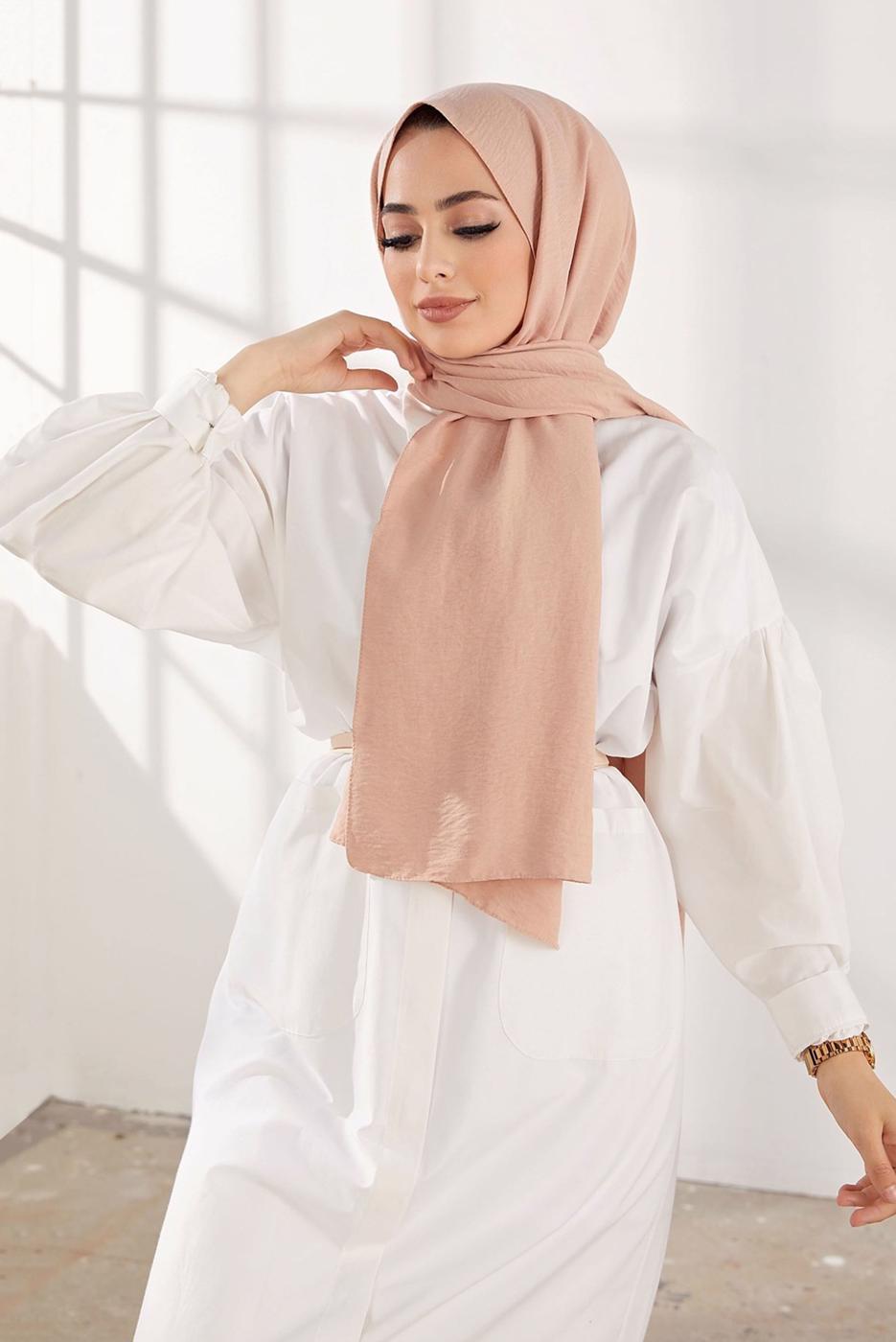 Tesettür giyim MOR PAMUKLU ŞAL 3010 