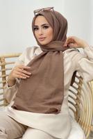 Tesettür giyim KAHVE FRESH ŞAL 4620 