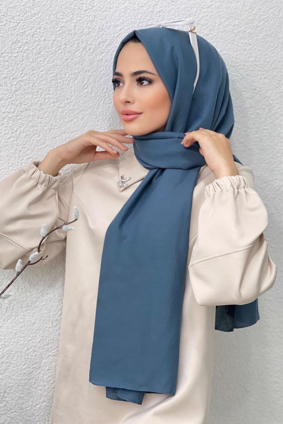 Vêtements hijab BLEU MARINE CHÂLE FRAIS 4620