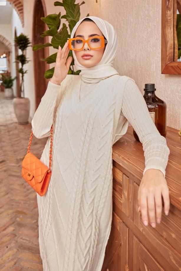 Vêtements hijab  PATTERNED KNITWEAR SWEATER 1503  - TRENDTESETTÜR