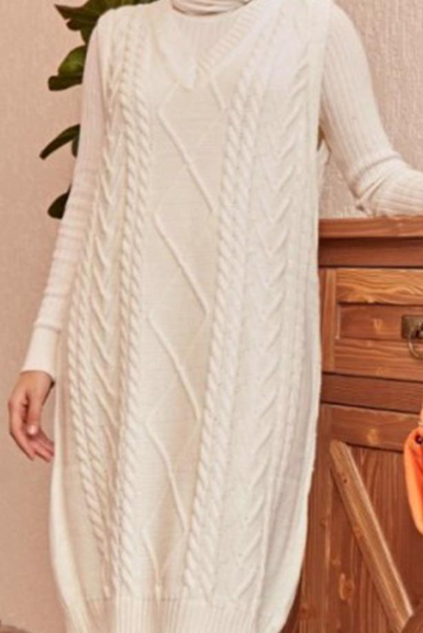 Vêtements hijab  PATTERNED KNITWEAR SWEATER 1503  - TRENDTESETTÜR