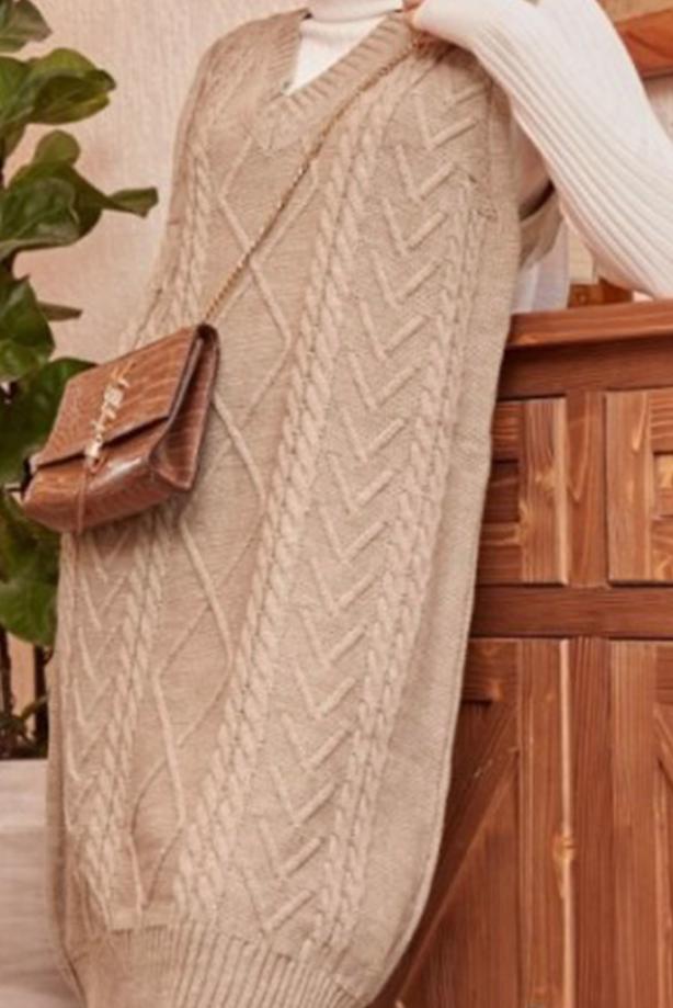 Vêtements hijab  PATTERNED KNITWEAR SWEATER 1503  - TRENDTESETTÜR