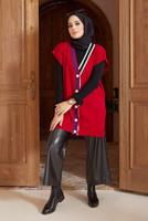 Vêtements hijab ROUGE PULL COLORÉ À BOUTONS 4220