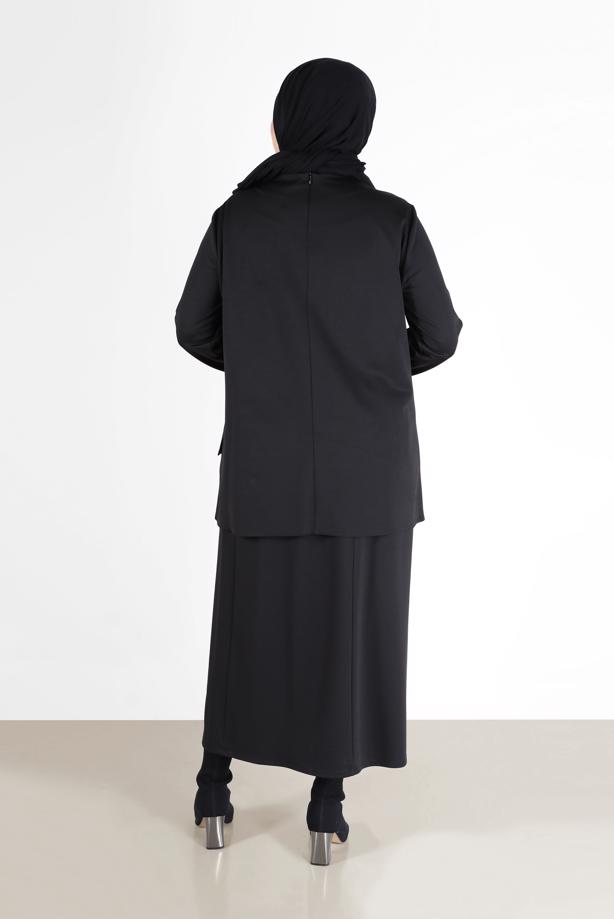Hijab clothing BLACK ALVINA SKIRTED SUIT T 20190 - TRENDTESETTÜR