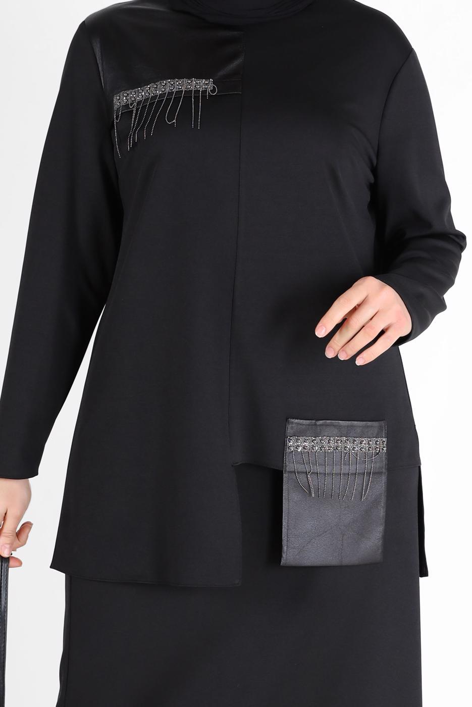 Hijab clothing BLACK ALVINA SKIRTED SUIT T 20190