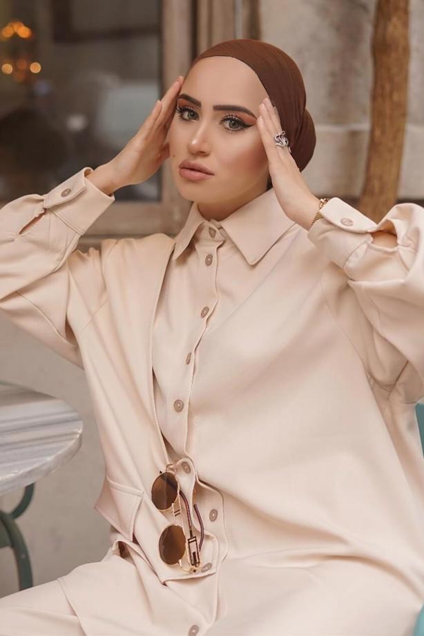 Hijab-Kleidung  ERKEK YAKA DÜĞMELİ CEP DETAYLI İKİLİ PANT. TAKIM 14601  - TRENDTESETTÜR