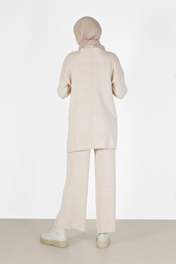 Vêtements hijab  BASIC 2-PIECE KNITWEAR SUIT WITH PANTS 00032  - TRENDTESETTÜR