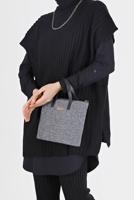 Hijab clothing BLACK PATTERN DETAIL KNITWEAR SUIT 00051 