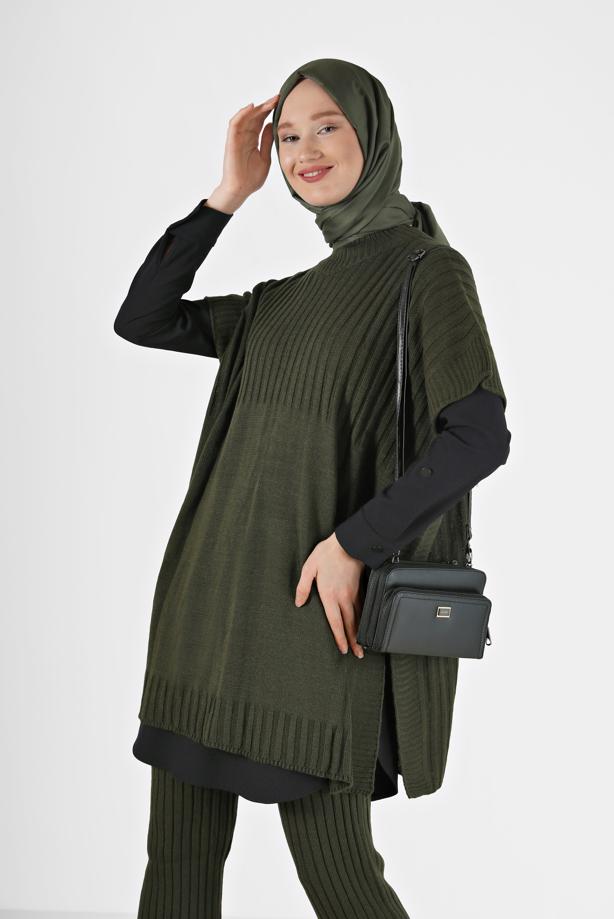 Vêtements hijab  PATTERN DETAIL KNITWEAR SUIT 00051  - TRENDTESETTÜR