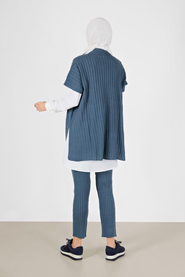 Vêtements hijab  PATTERN DETAIL KNITWEAR SUIT 00051  - TRENDTESETTÜR
