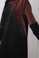 Tesettür giyim SİYAH DESENLİ 2&prime;Lİ TRİKO PANT. TAKIM 1712 