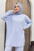 Hijab clothing BLUE BASIC KNITWEAR SUIT 2000 