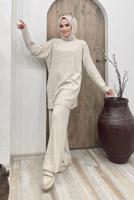 Vêtements hijab BEIGE COSTUME MAILLE BASIQUE 2000