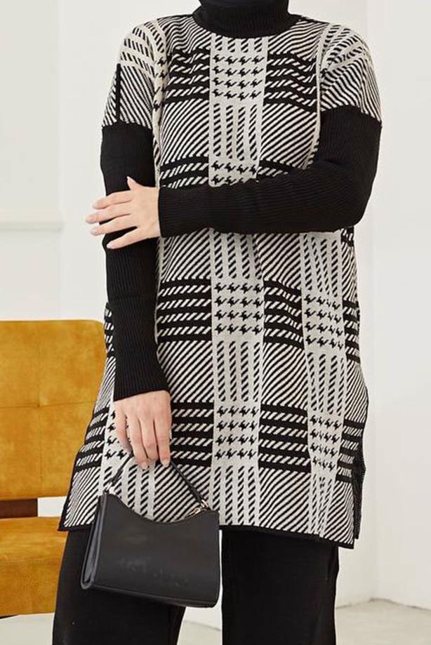 Vêtements hijab  CHECKED 2-PIECE KNITWEAR PANTS SUIT 2002  - TRENDTESETTÜR