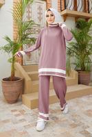 Vêtements hijab ROSE COSTUME 2 PIÈCES AVEC PANTALON À RAYURES T 3104