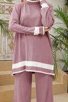Vêtements hijab ROSE COSTUME 2 PIÈCES AVEC PANTALON À RAYURES T 3104